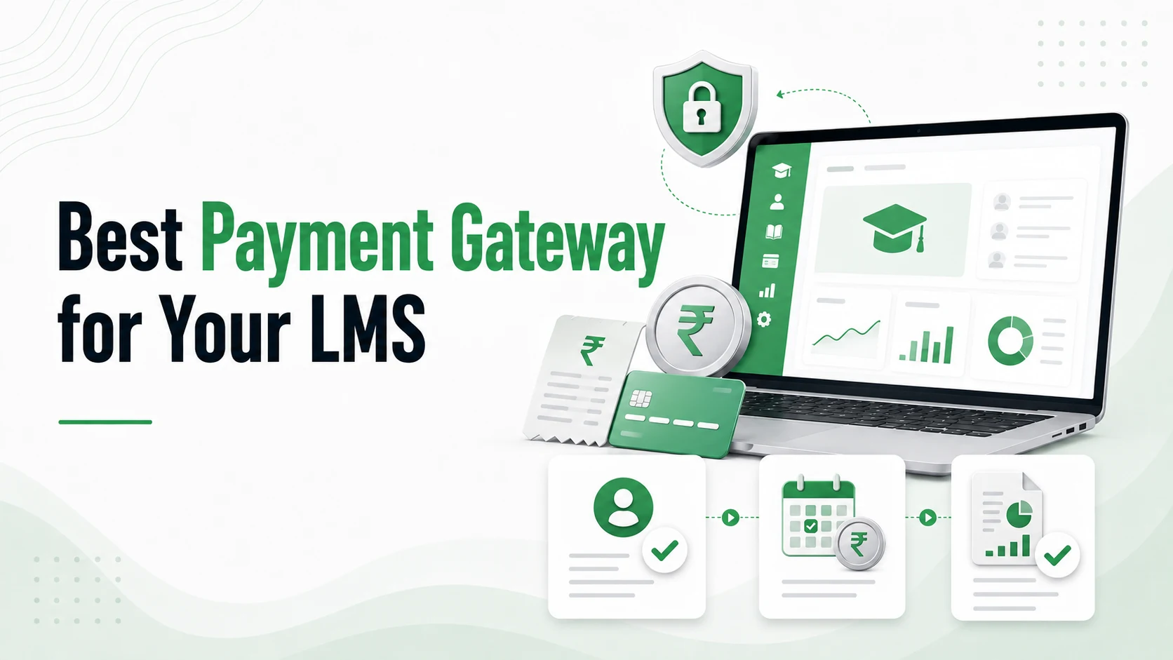 LMS payment workflow from student payment through enrolment, receipt, instalment update, and reconciliation